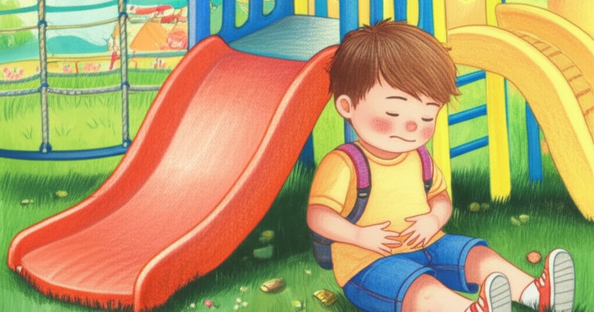 Cover illustration for Jean's Tummy Rumble - a personalized children's story