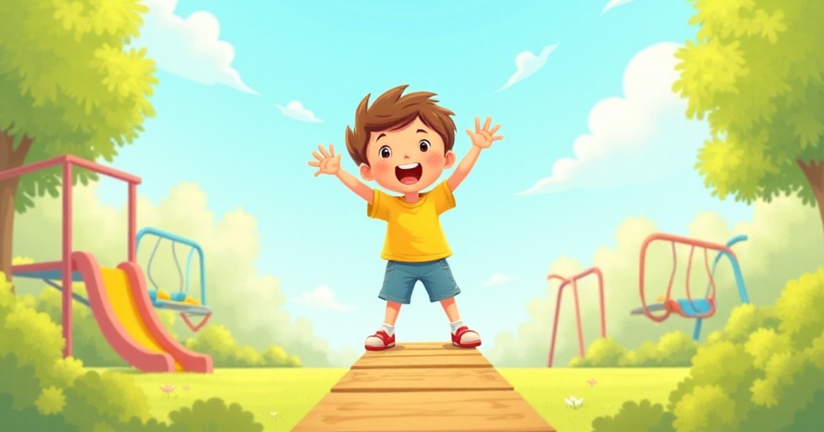 Cover illustration for Mani's Wibbly Wobbly Win - a personalized children's story