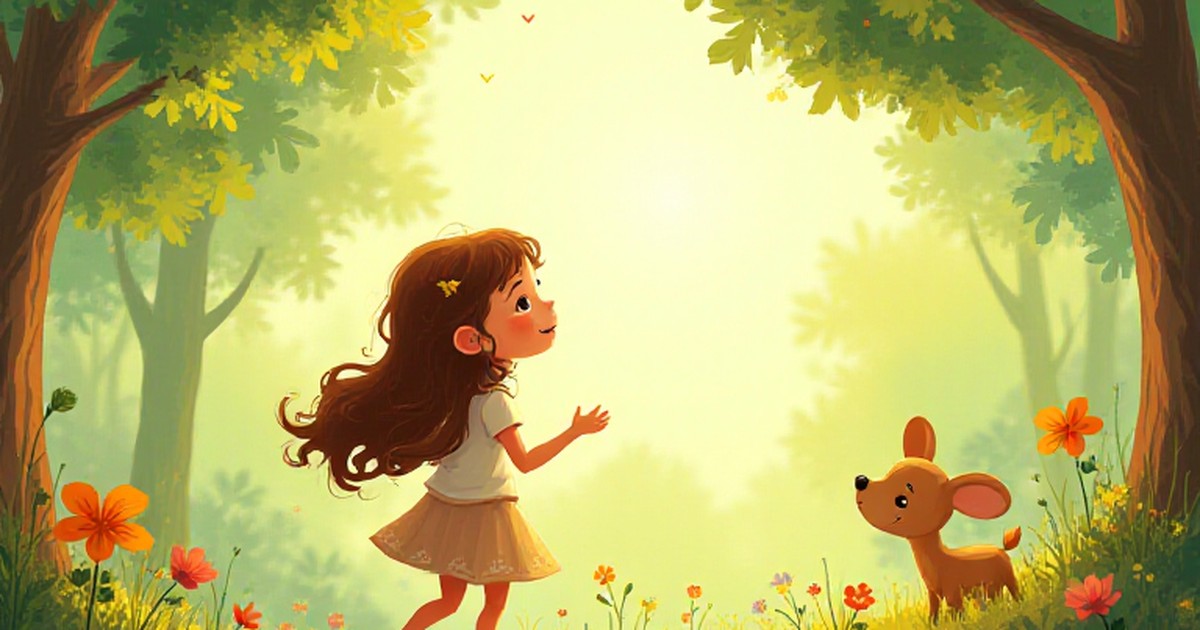 Cover illustration for Flora e a Música da Floresta - a personalized children's story