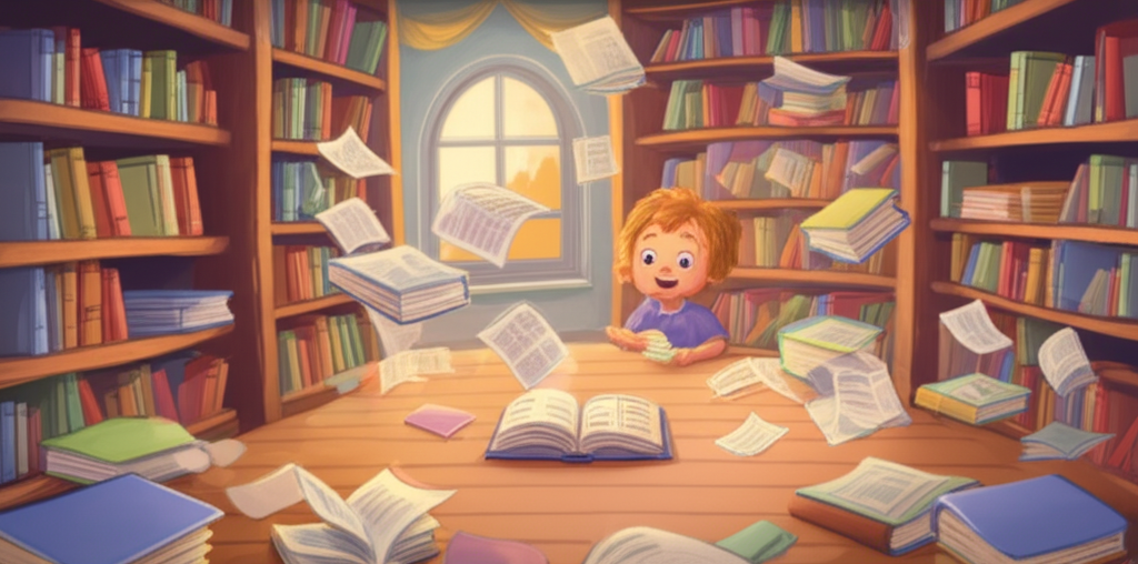 Cover illustration for Cabum and the Grumble-Rumble Book - a personalized children's story