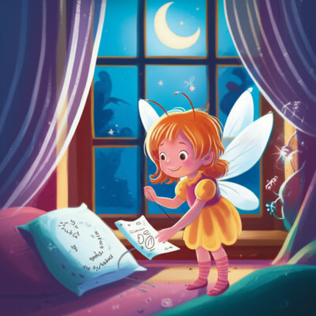Cover illustration for Flora the Firefly Fairy's Sleepy Adventure - a personalized children's story