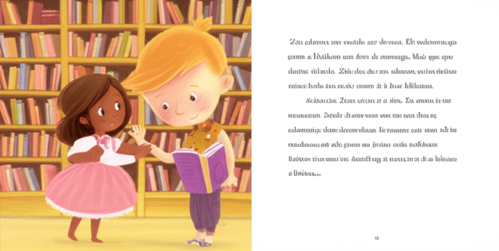 Cover illustration for Zoe e o Amigo Secreto da Biblioteca - a personalized children's story