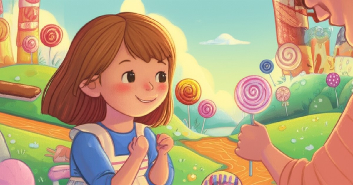 Cover illustration for Maria's Super-Sweet Share - a personalized children's story