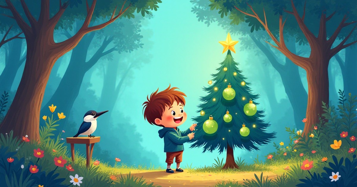 Cover illustration for Max's Blue Christmas - a personalized children's story