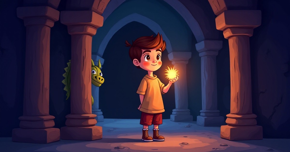 Cover illustration for Allan and the Whispering Shadows - a personalized children's story