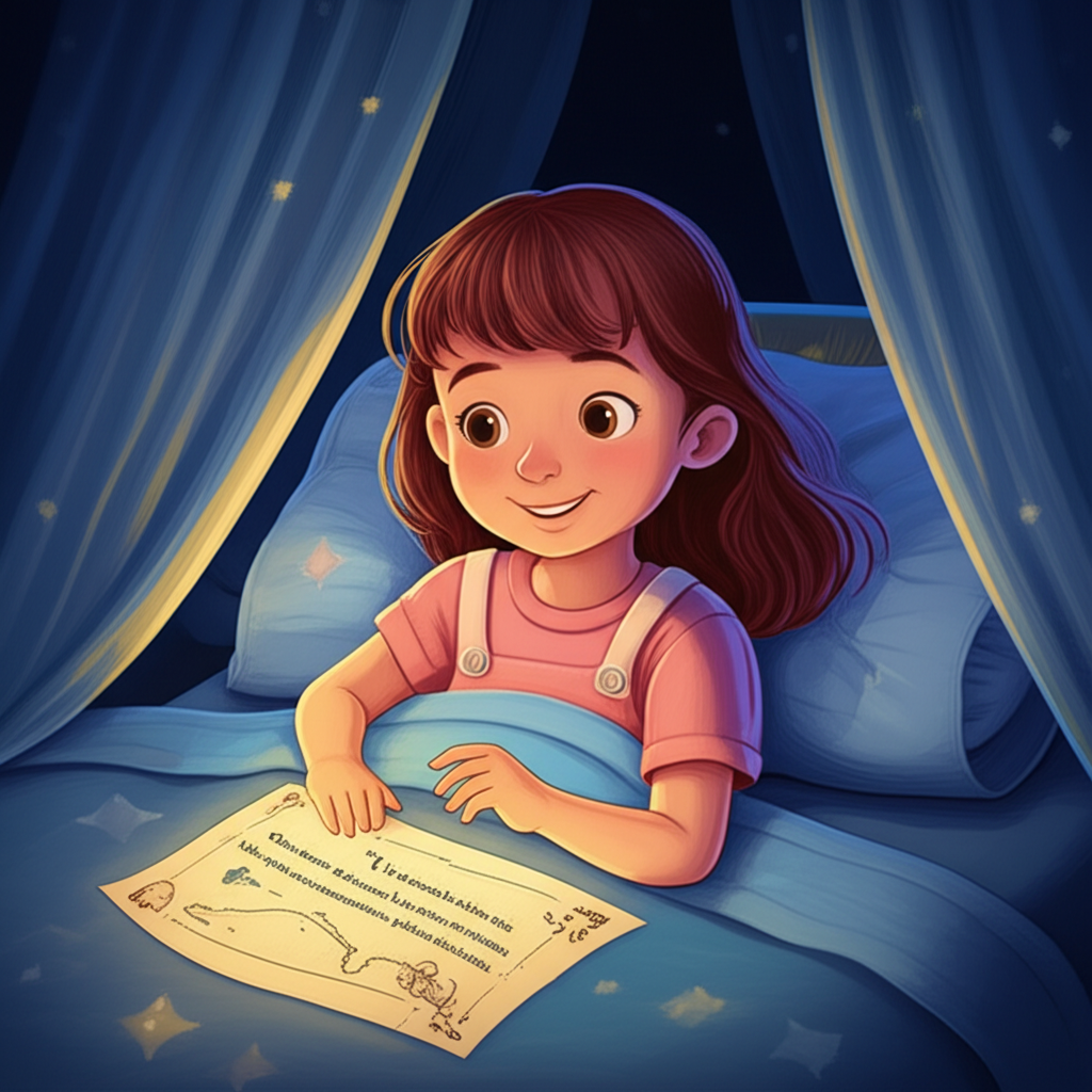 Cover illustration for Flora and the Moonpetal Map - a personalized children's story