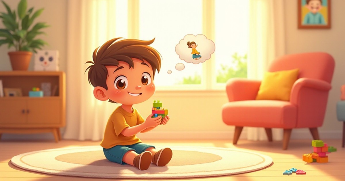 Cover illustration for A Casinha de Blocos de Samuel - a personalized children's story