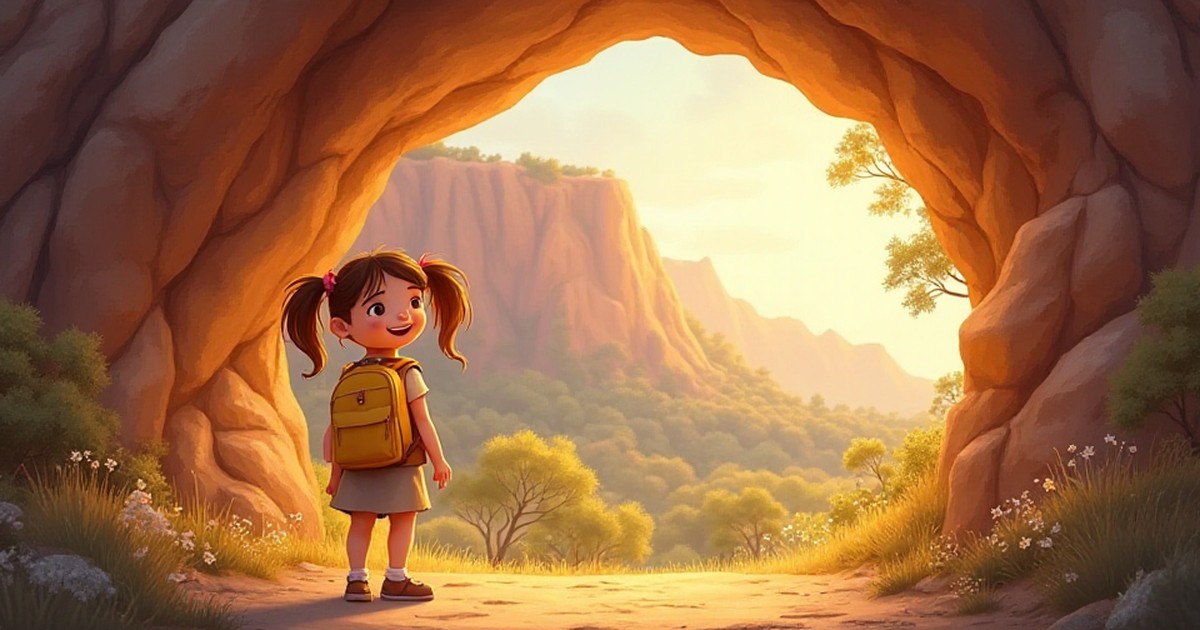 Cover illustration for Lea and the Whispering Caves - a personalized children's story