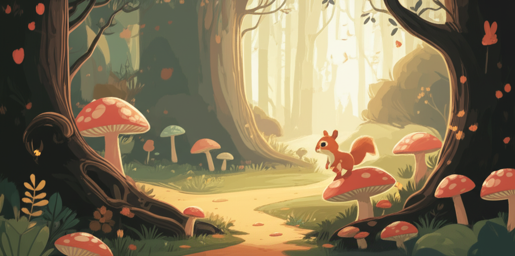 Cover illustration for Gery and the Whispering Woods - a personalized children's story