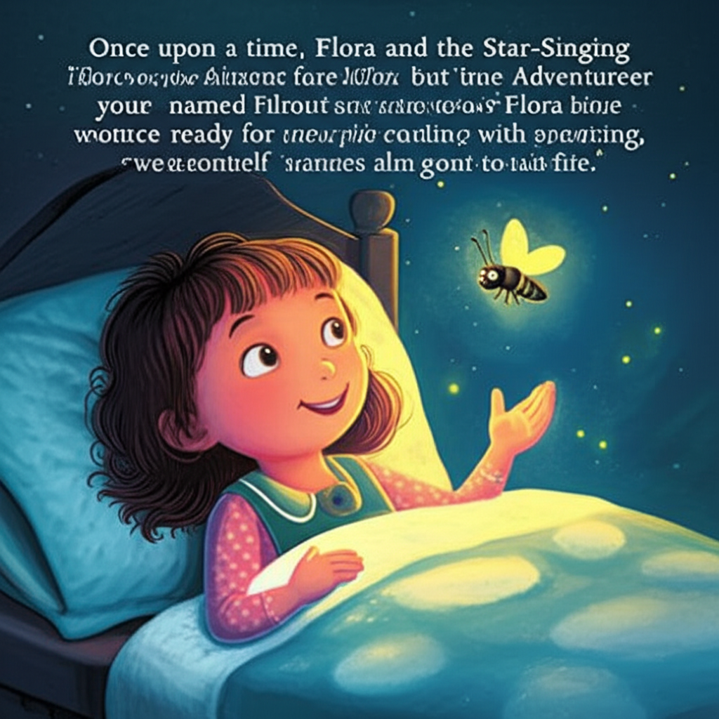 Cover illustration for Flora and the Star-Singing Willow - a personalized children's story