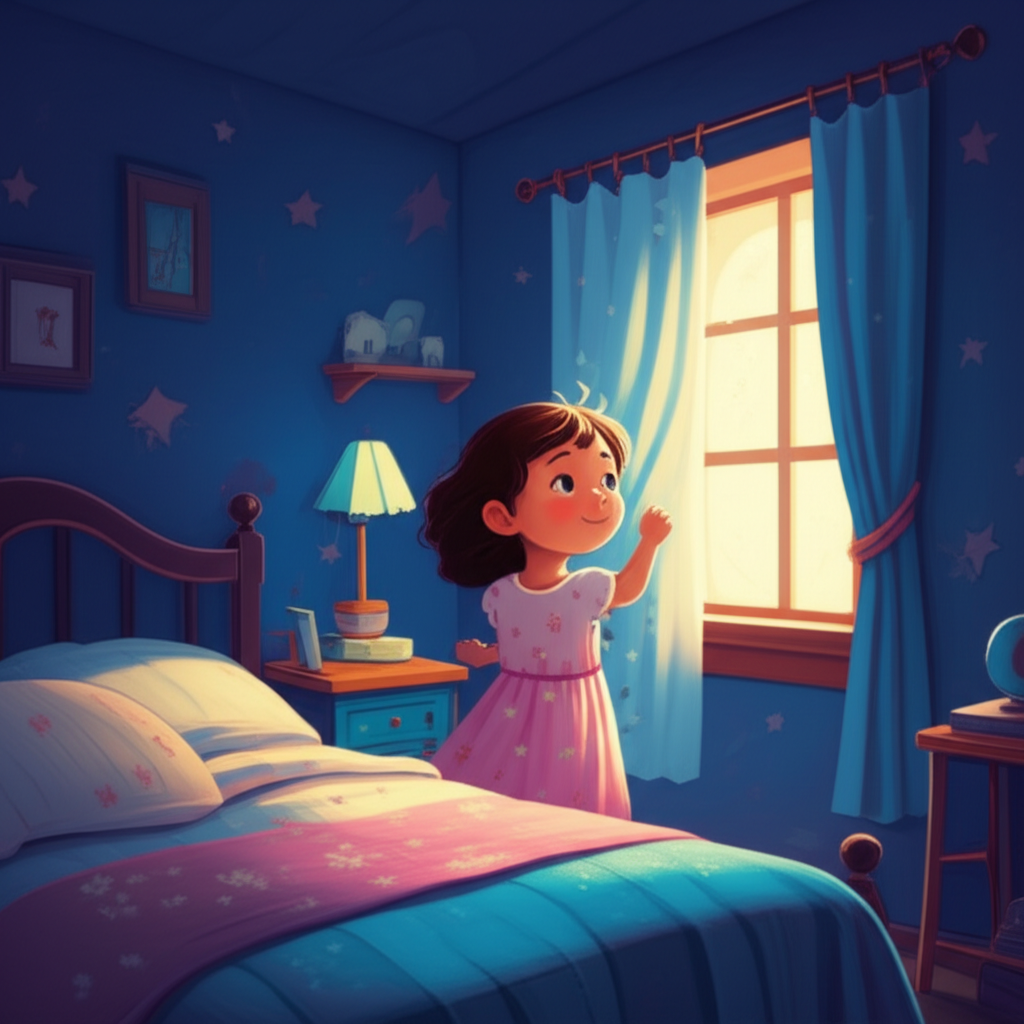 Cover illustration for Maya and the Moonpetal Meadow - a personalized children's story