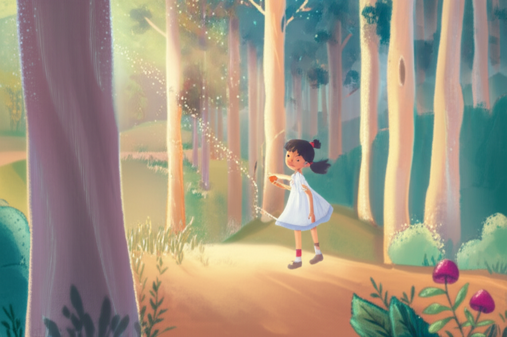 Cover illustration for Ana and the Bouncy Berry - a personalized children's story