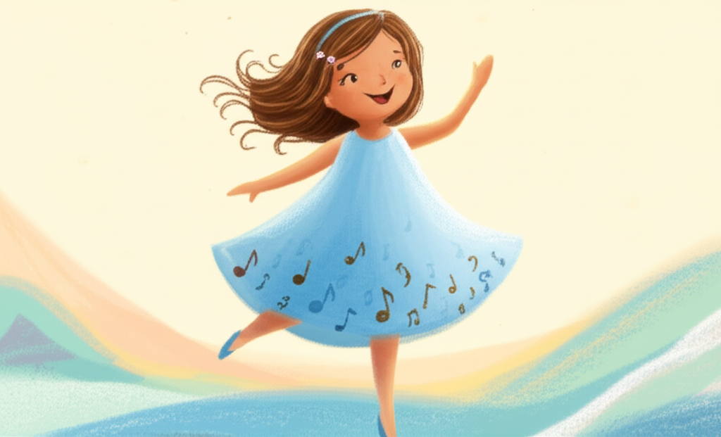 Cover illustration for Maya's Musical Heart - a personalized children's story