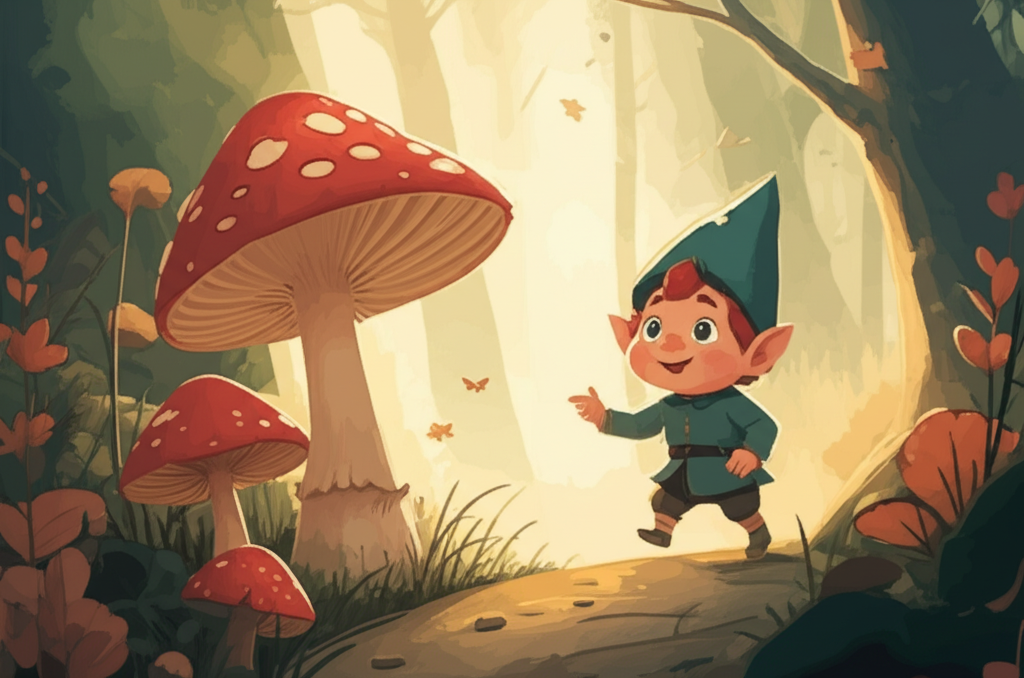 Cover illustration for Pip the Gnome and the Glimmer-Sprite - a personalized children's story