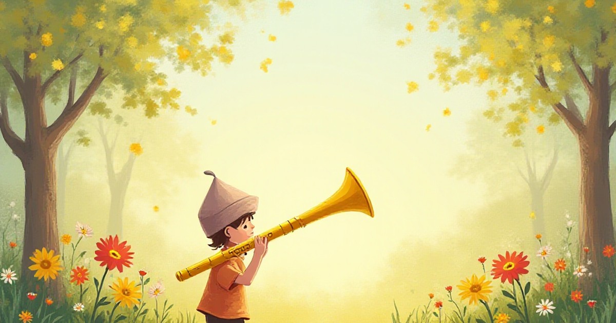 Cover illustration for Judth and the Golden Flute - a personalized children's story