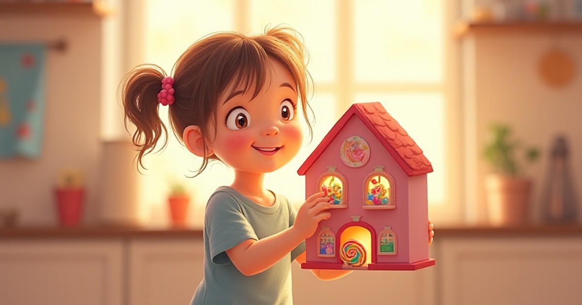 Cover illustration for Hannah's Super-Sticky Lolly Surprise - a personalized children's story