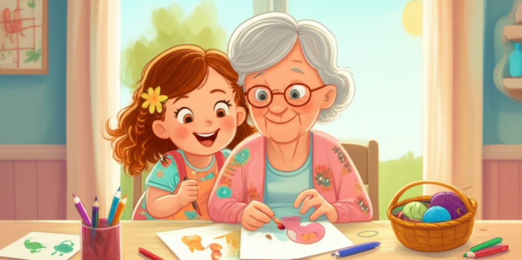 Cover illustration for A Capa Mágica da Zoe e da Vovó - a personalized children's story