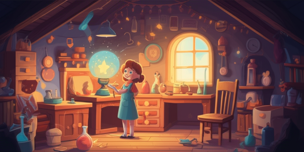 Cover illustration for Flora's Glowing Idea - a personalized children's story