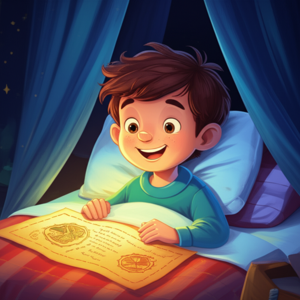 Cover illustration for Fernando's Sleepy Adventure - a personalized children's story