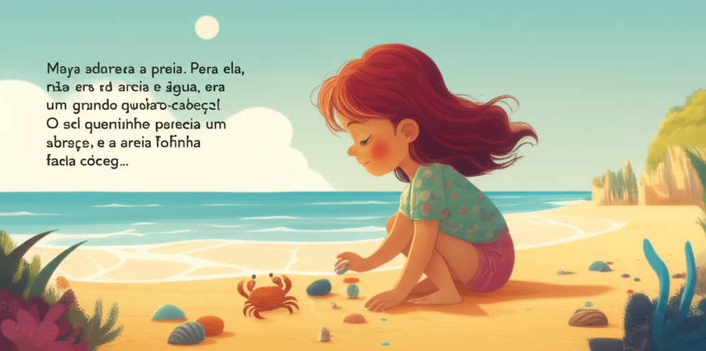 Cover illustration for Maya e o Tesouro do Caranguejo - a personalized children's story