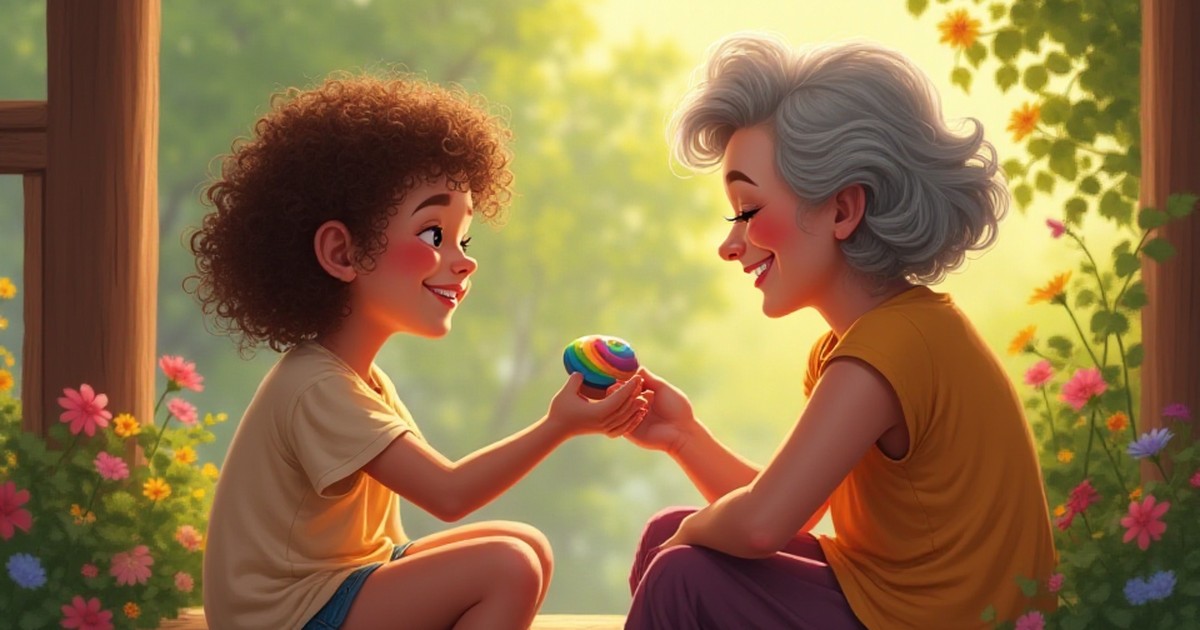 Cover illustration for Regina's Rainbow Rock - a personalized children's story