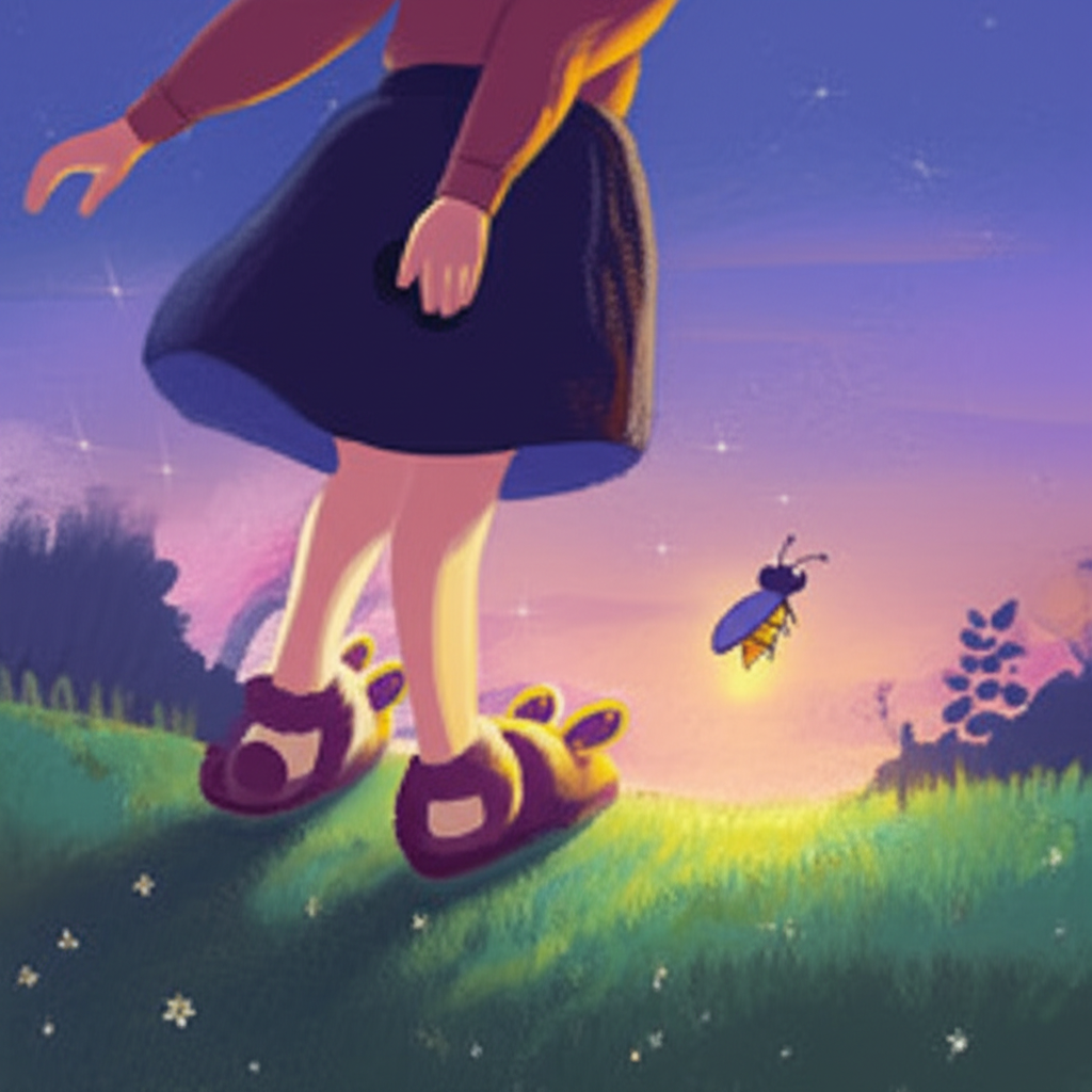 Cover illustration for Flora and the Firefly Lantern - a personalized children's story