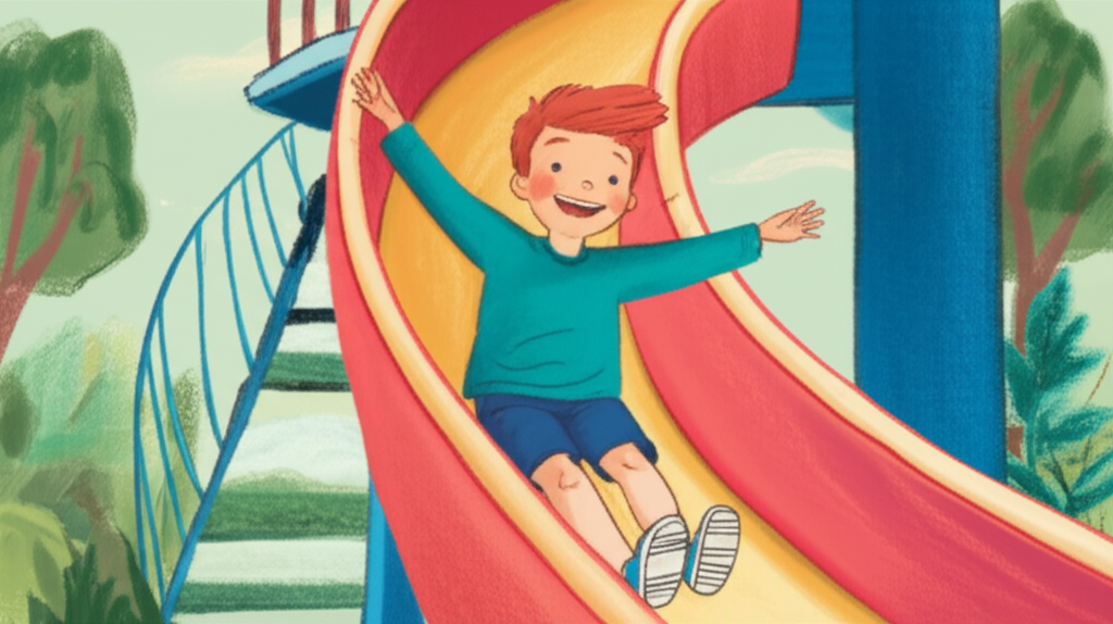 Cover illustration for Johnny and the Wiggly Worm - a personalized children's story