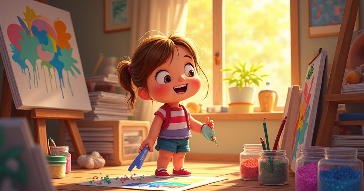 Cover illustration for Dani's Colourful Hunt - a personalized children's story