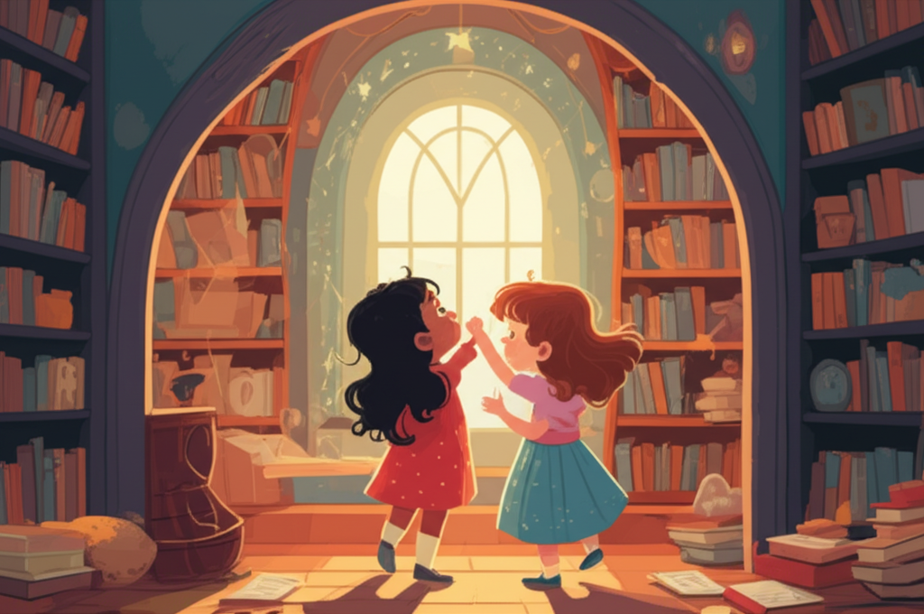 Cover illustration for The Mystery of the Missing Moonbeam - a personalized children's story