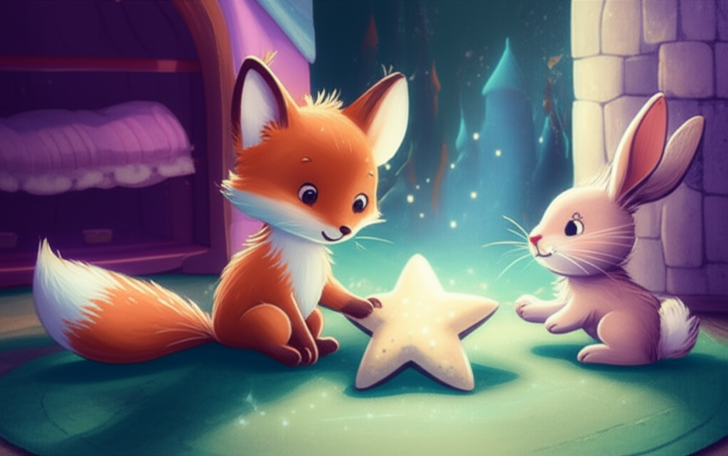 Cover illustration for The Fox and the Missing Star-Stitch - a personalized children's story