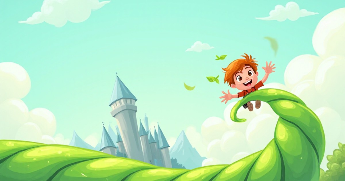 Cover illustration for Jack and the Beanstalk Adventure - a personalized children's story