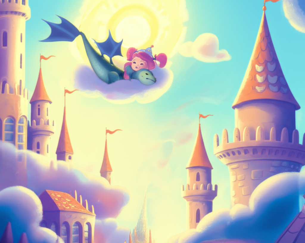 Cover illustration for Nina and the Grumpy-Grumble Tower - a personalized children's story