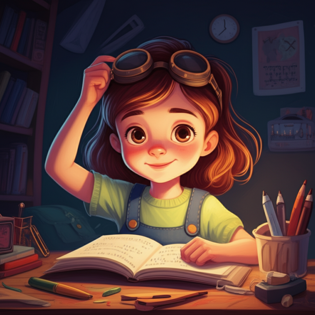 Cover illustration for Flora's Starlight Solution - a personalized children's story