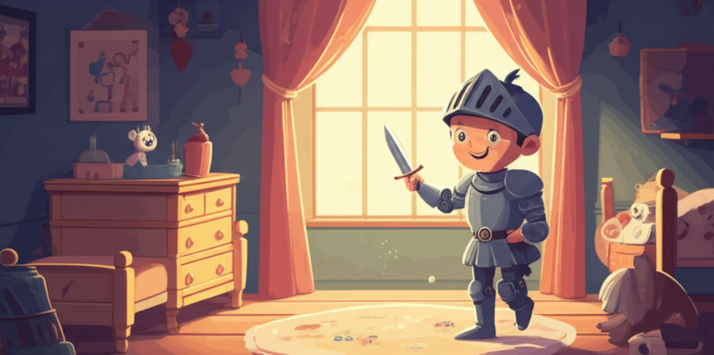 Cover illustration for Sir Fernando and the Glimmering Gift - a personalized children's story