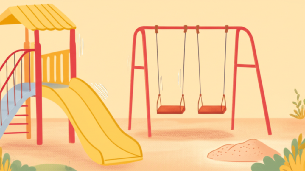 Cover illustration for Gina the Playground Helper - a personalized children's story